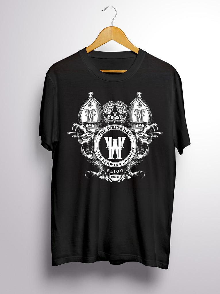 Double Snake Skull Tee | The White Hag Signature Crest