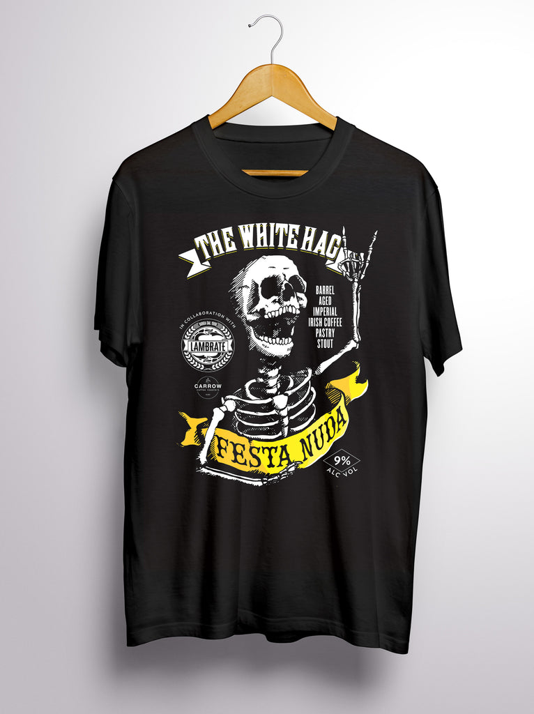 Festa Nuda Skull Tee | Limited Edition White Hag T-Shirt